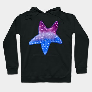 Purple and Blue Watercolor Starfish Hoodie